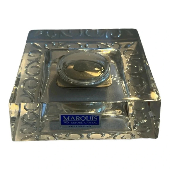 Marquis Waterford Arabesque Clock Seiko Lead Crystal Germany - Picture 3 of 8